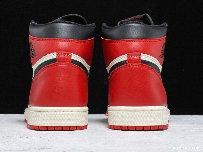 Jordan Air 1 Retro Bred High Toe OG 555088-610 0812